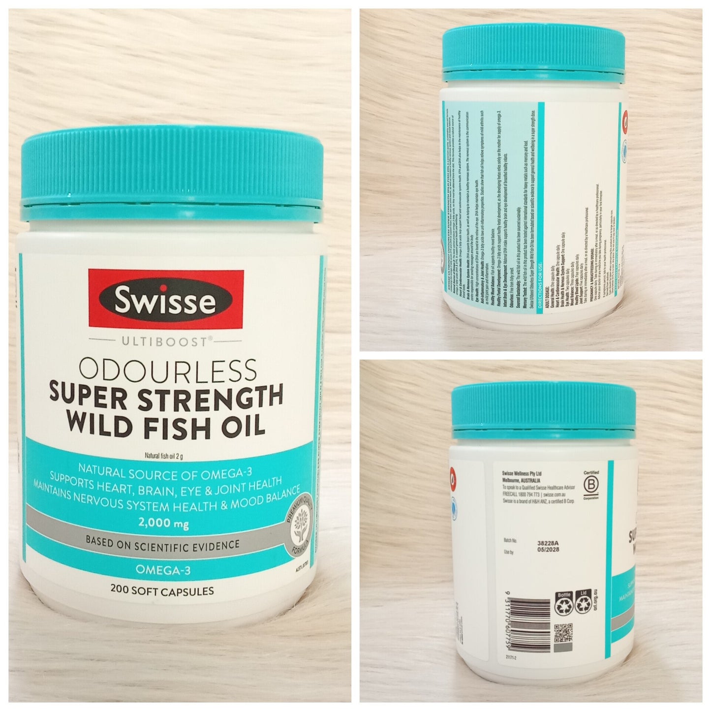 Swisse Ultiboost Odourless 2000mg Fish Oil 200 Capsules