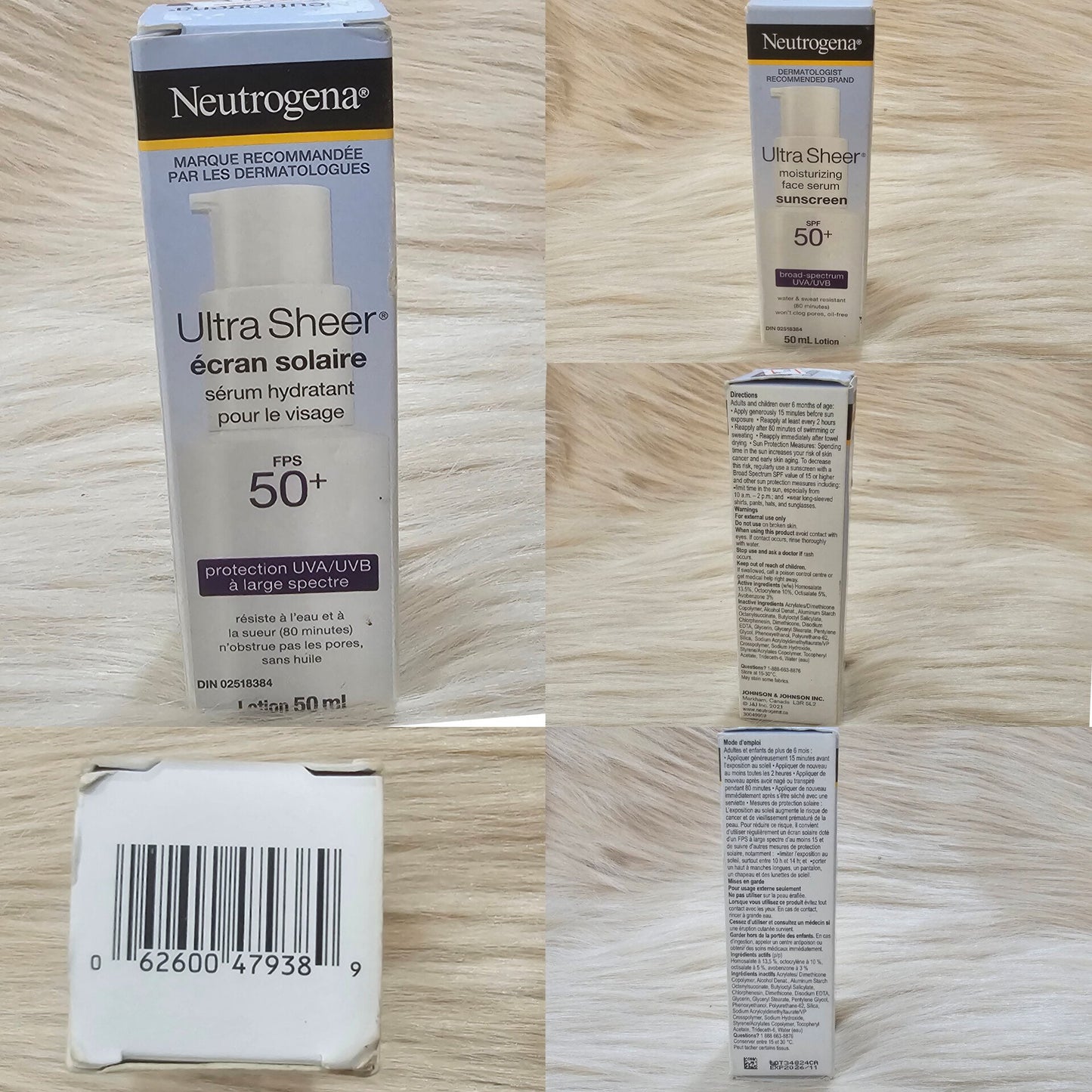 Neutrogena Ultra Sheer Moisturizing Face Serum Sunscreen SPF 50+