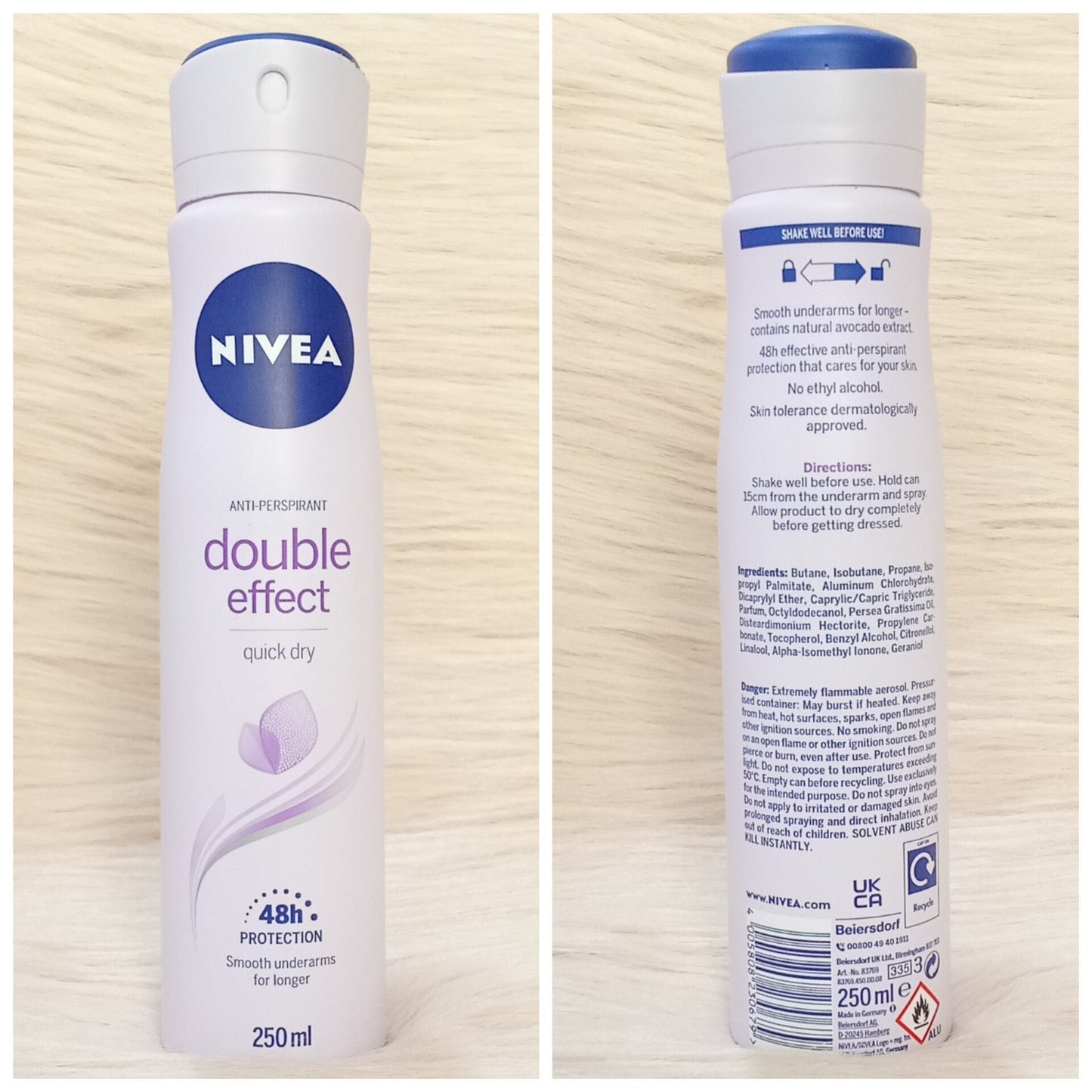 NIVEA Double Effect Violet Anti-Perspirant Spray (250ml)