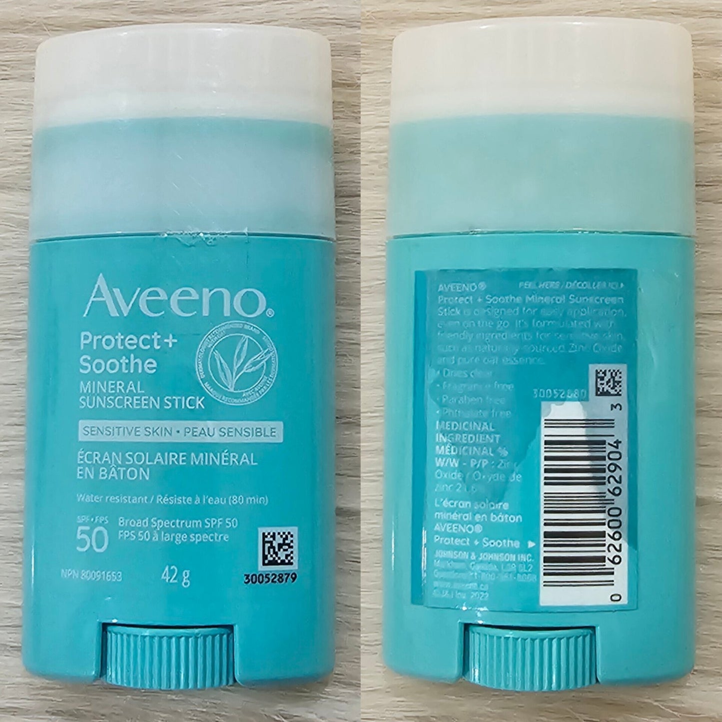 Aveeno SPF 50 Sensitive Skin Stick Sunscreen 42g