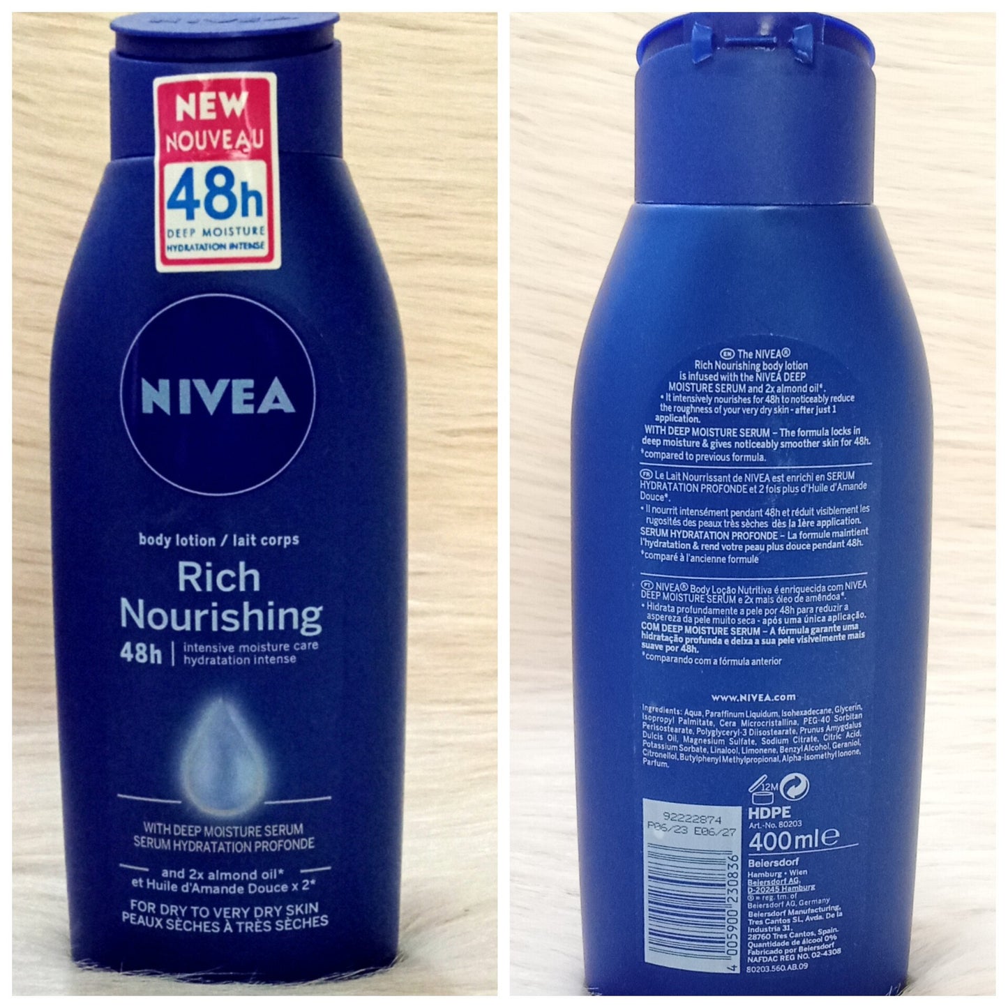 NIVEA Body Lotion Moisturizing for Very Dry Skin (400ml)