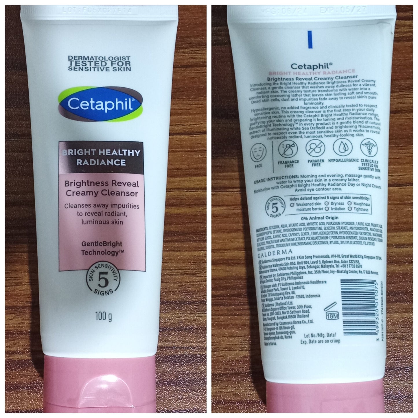 Cetaphil Bright Healthy Radiance Reveal Creamy Cleanser 100g