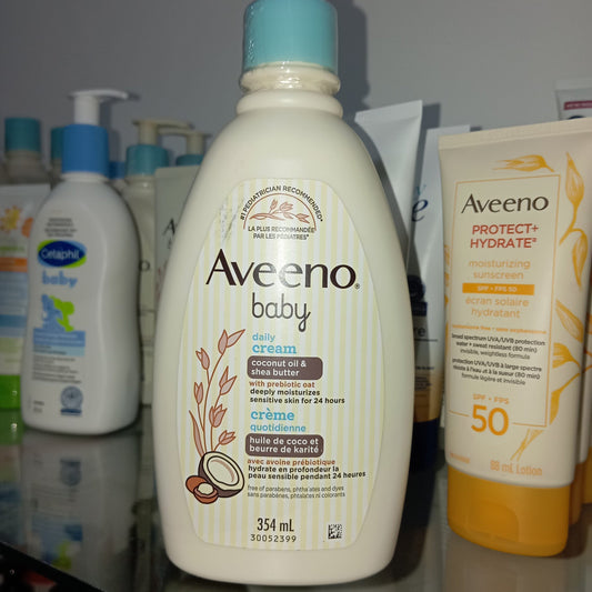 Aveeno Baby Daily Moisturizing Cream – Coconut Oil &amp; Shea Butter 354ml