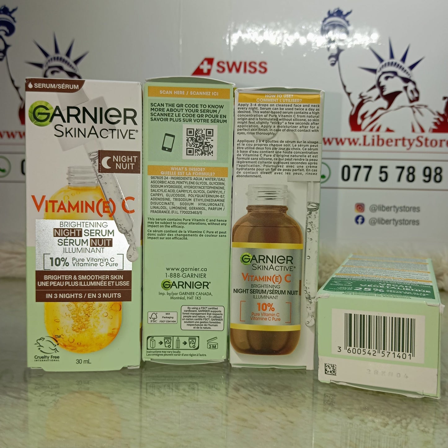 Garnier SkinActive Vitamin C Night Serum 30ml