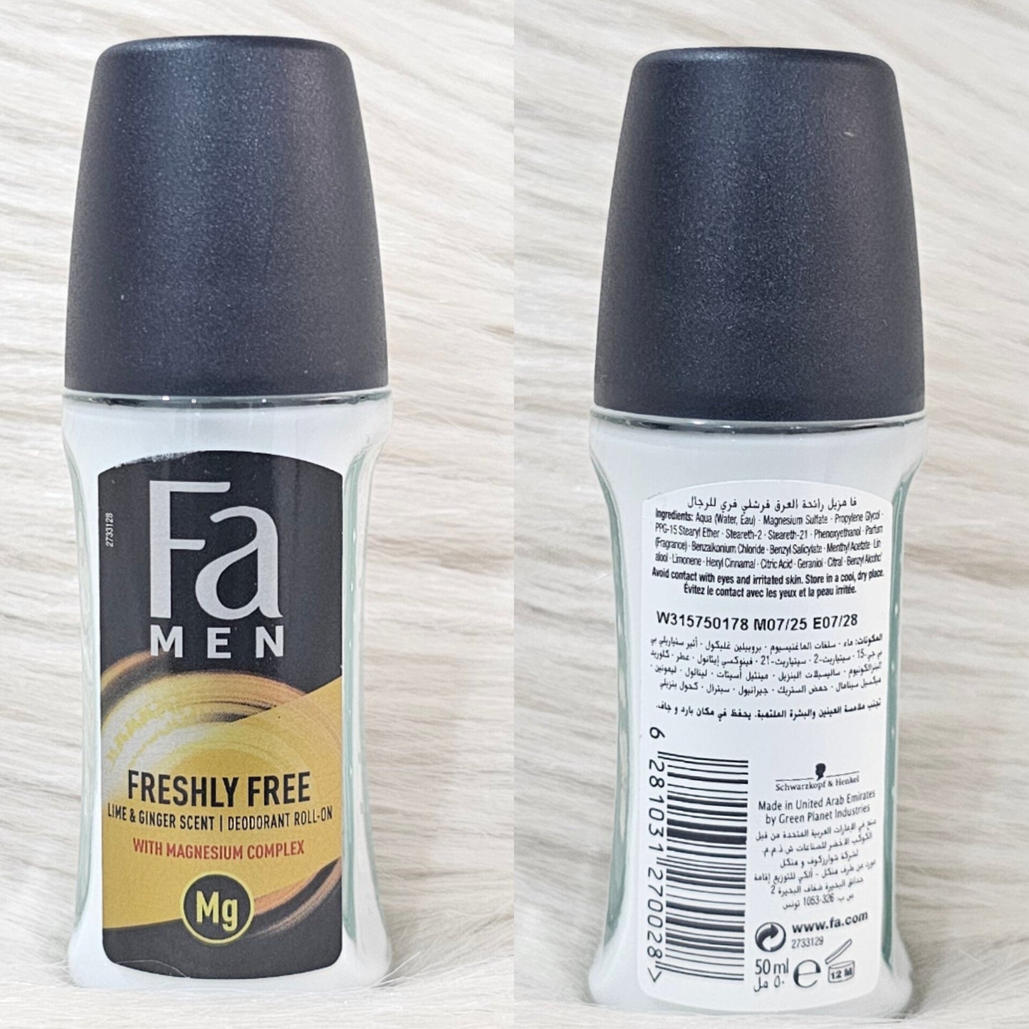 Fa Men 24H Lime & Ginger Roll-On Deodorant 50ml