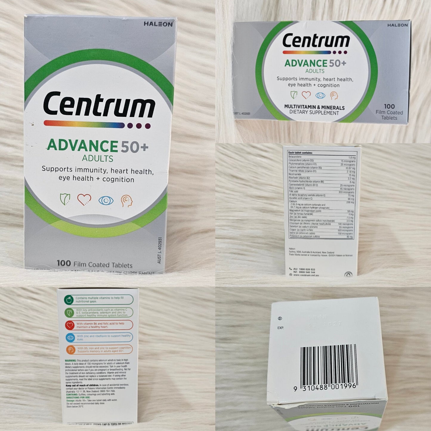 Centrum Advance 50+ Adults Multivitamin – 100 Tablets
