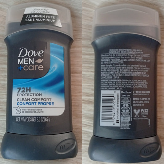 Dove Men+Care Clean Comfort Deodorant Stick 85g