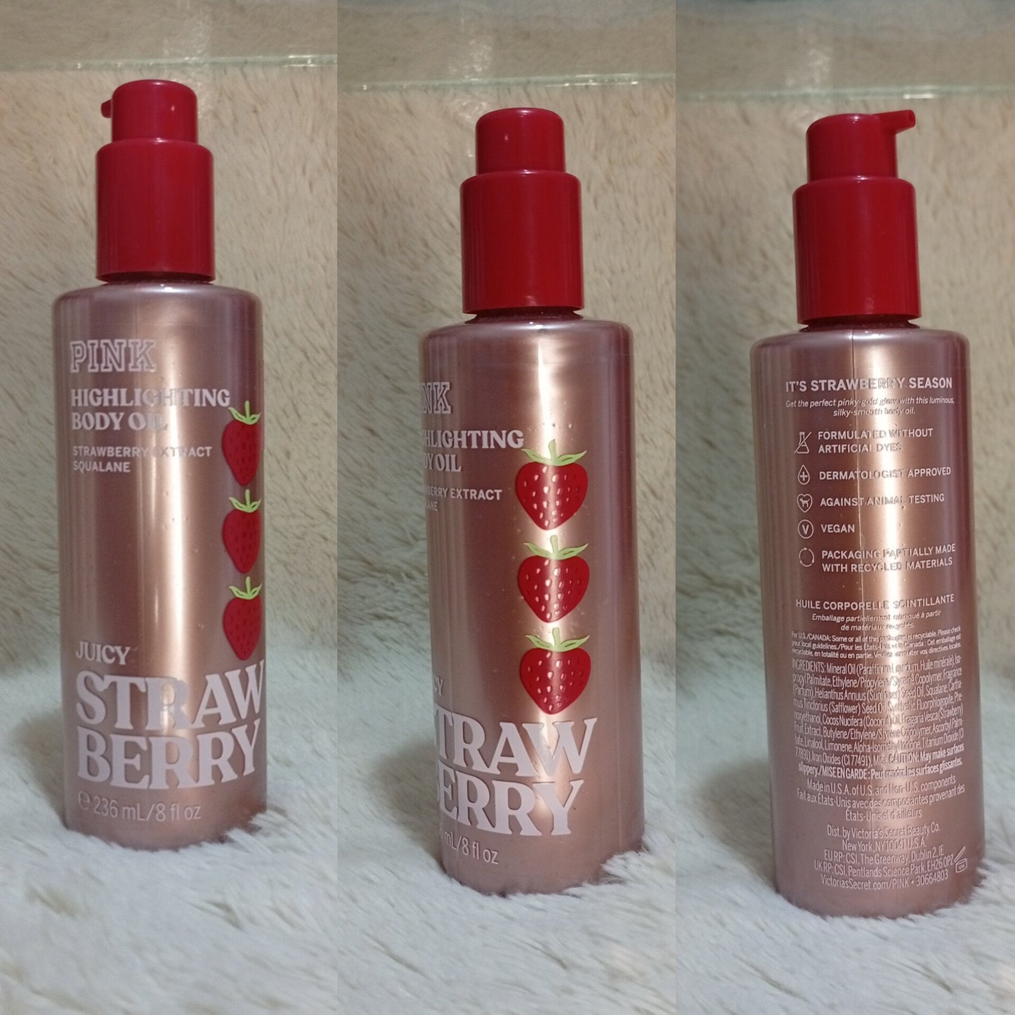 Victoria's Secret Juicy Strawberry Highlighting Body Oil 236ml