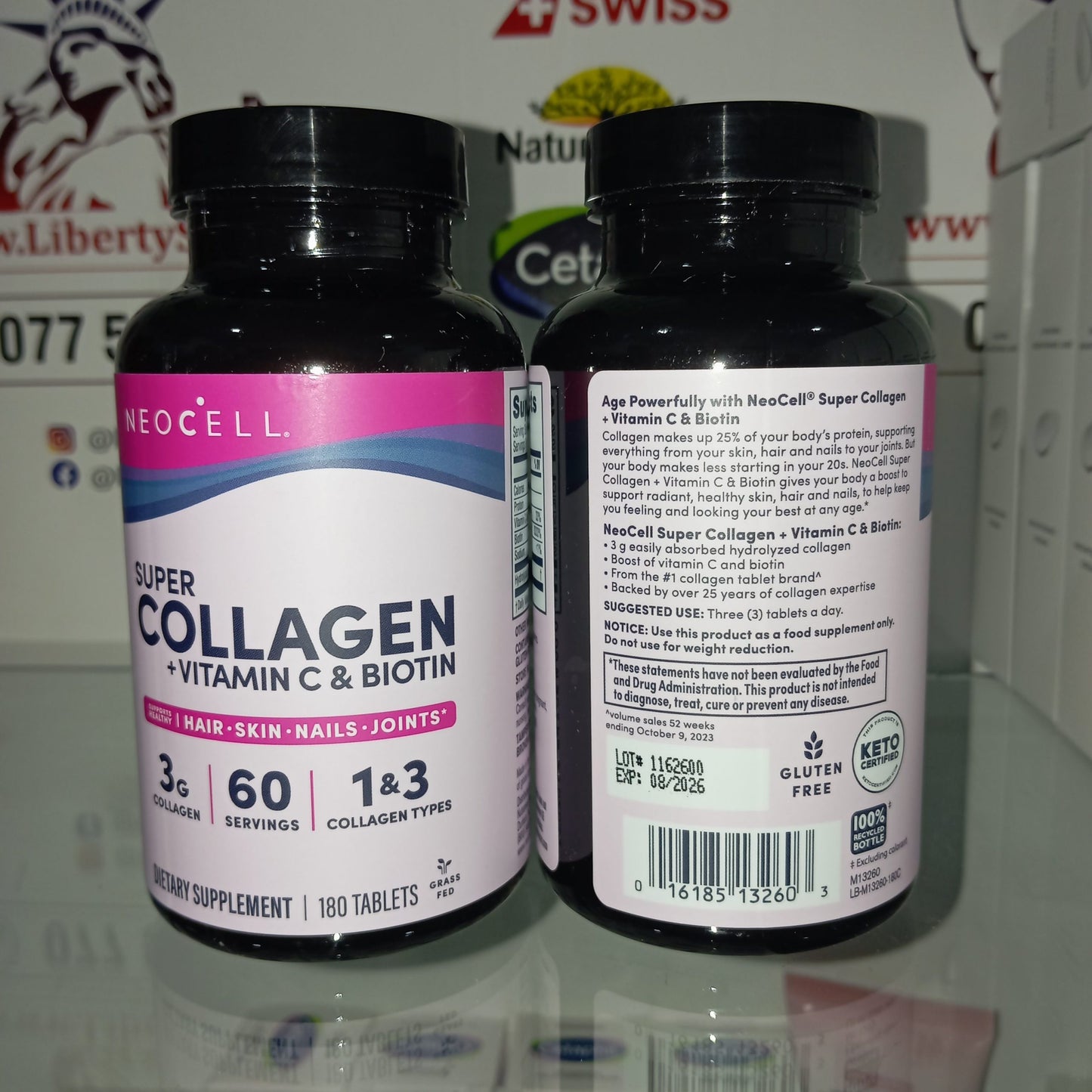 NeoCell Super Collagen + Vitamin C & Biotin – 180 Tablets