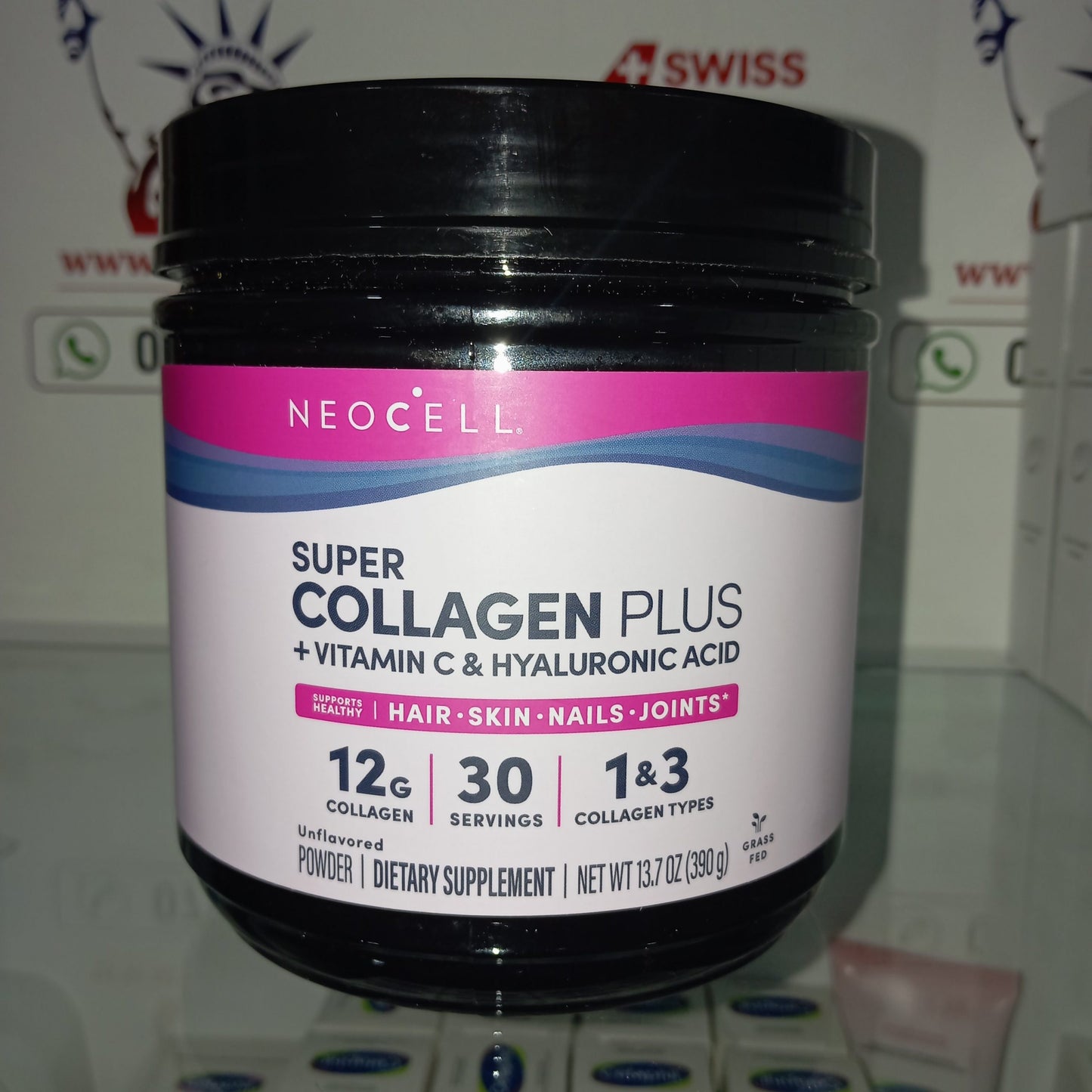 NeoCell Super Collagen Plus with Vitamin C & Hyaluronic Acid – Unflavoured Powder (30 Servings)