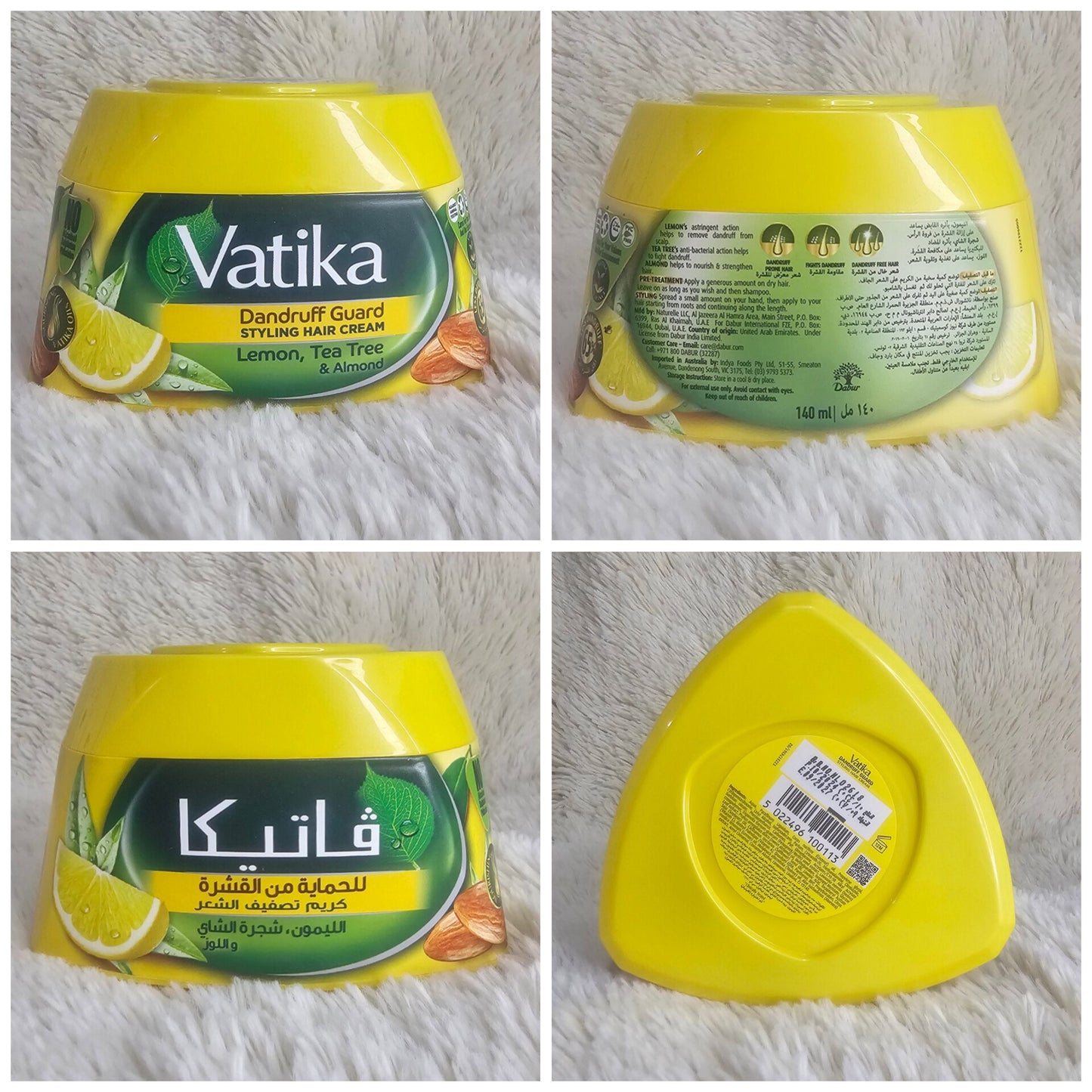 Vatika Dandruff Guard Hair Cream – Lemon, Tea Tree &amp; Almond (140ml)