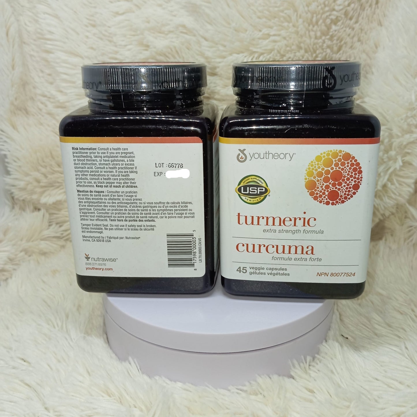 Youtheory Turmeric Extra Strength 45 Veg Capsules