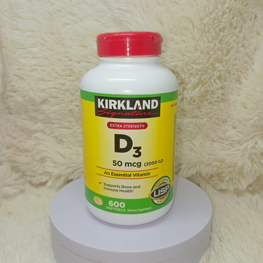 Kirkland Signature Vitamin D3 2000 IU – 600 Softgels