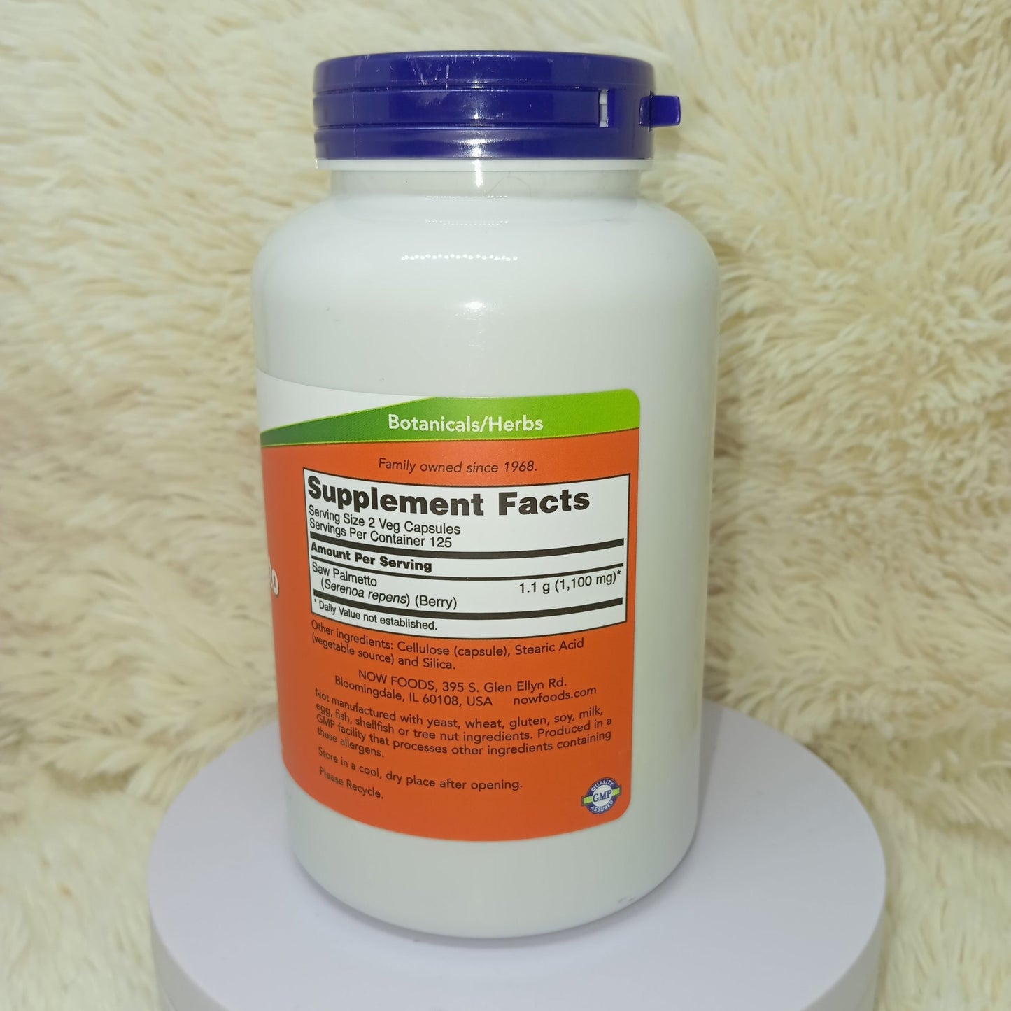 NOW Foods Saw Palmetto Berries 550mg – 250 Veg Capsules