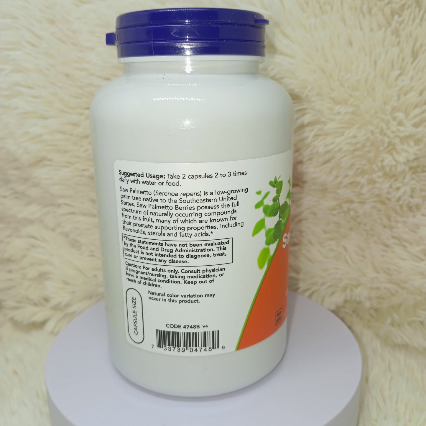 NOW Foods Saw Palmetto Berries 550mg – 250 Veg Capsules