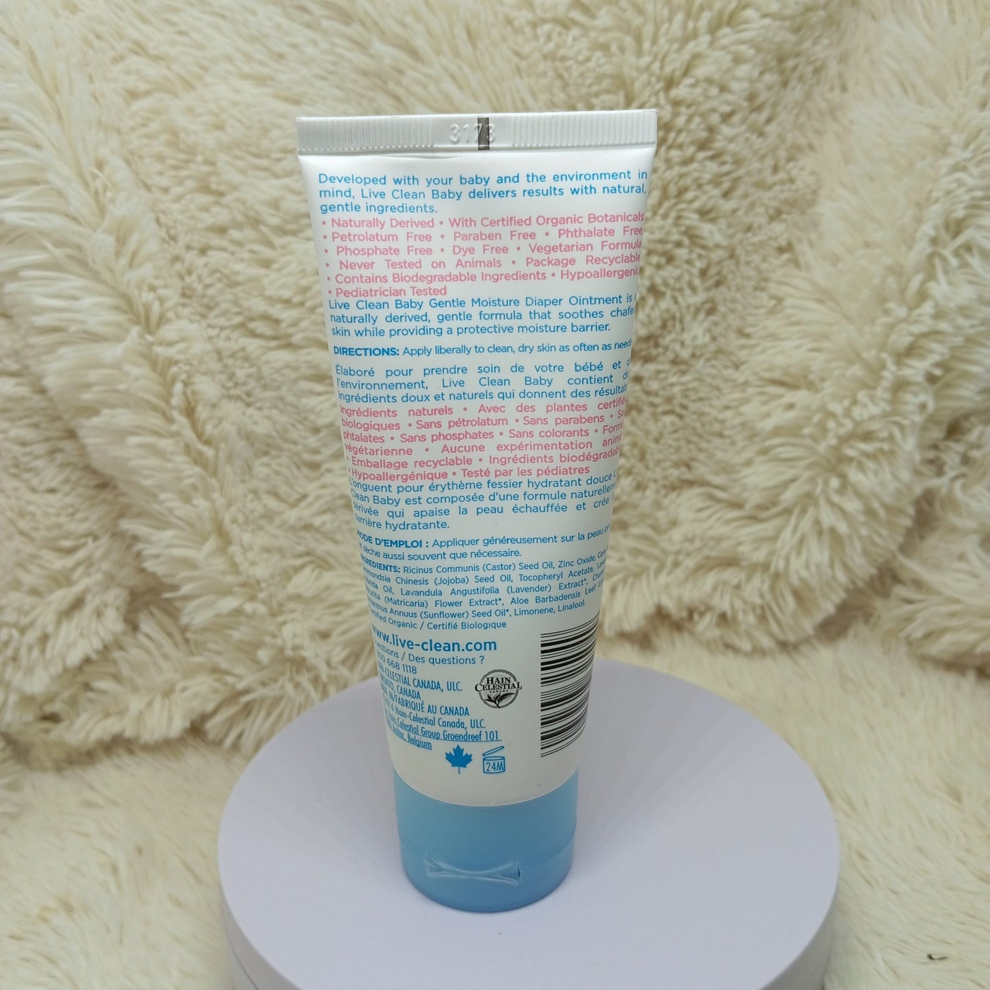 Live Clean Baby Soothing Oatmeal Diaper Ointment 75g