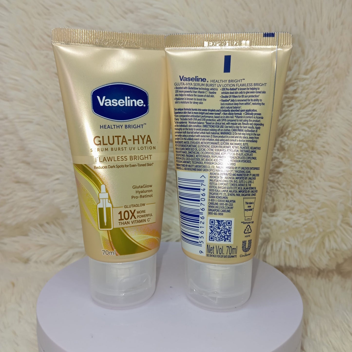 Vaseline Gluta-Hya Serum Burst UV Lotion 70ml