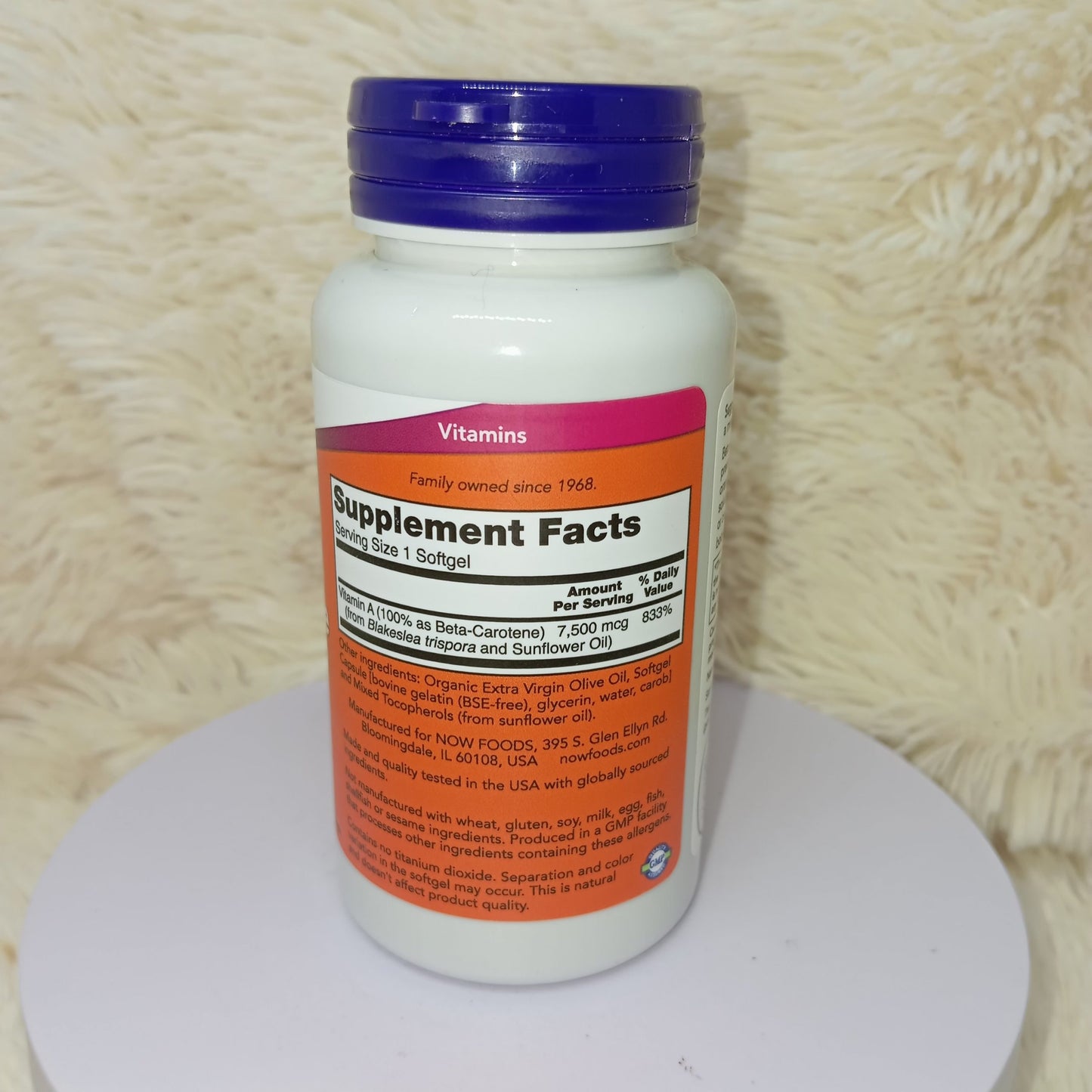 NOW Foods Beta-Carotene 7,500 mcg Softgels