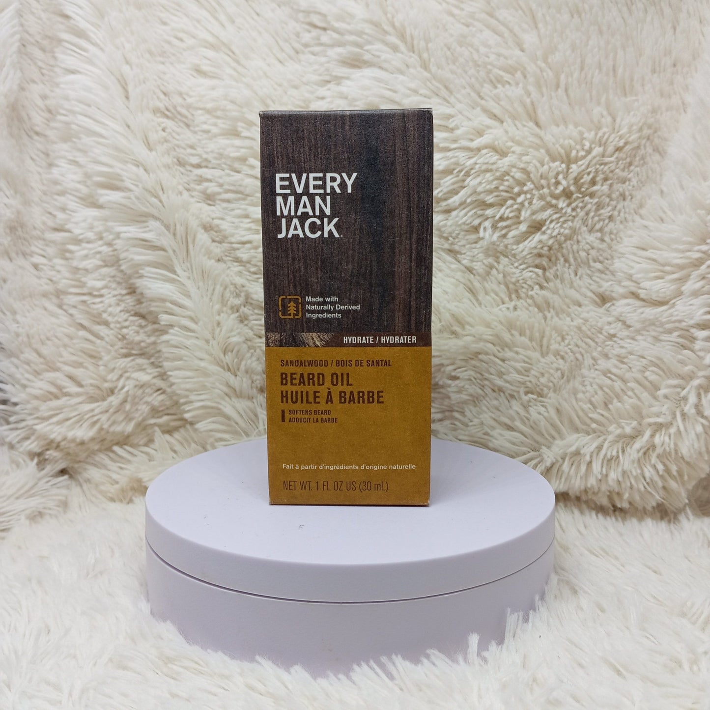 Every Man Jack Sandalwood Scent Hydrating Beard Oil – 1.0 Fluid Ounce