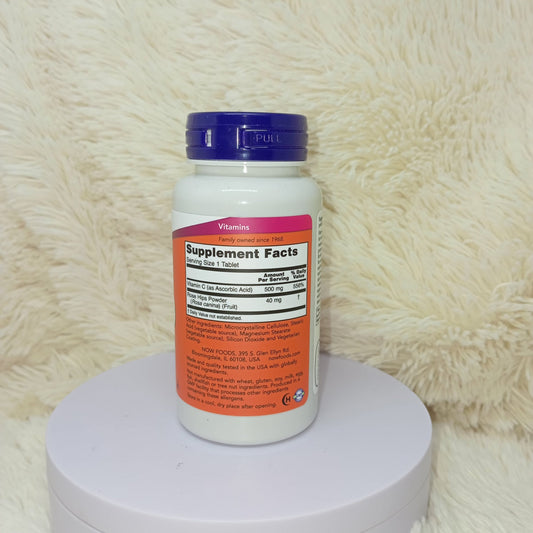 NOW Foods Vitamin C-500 (100 Tablets)