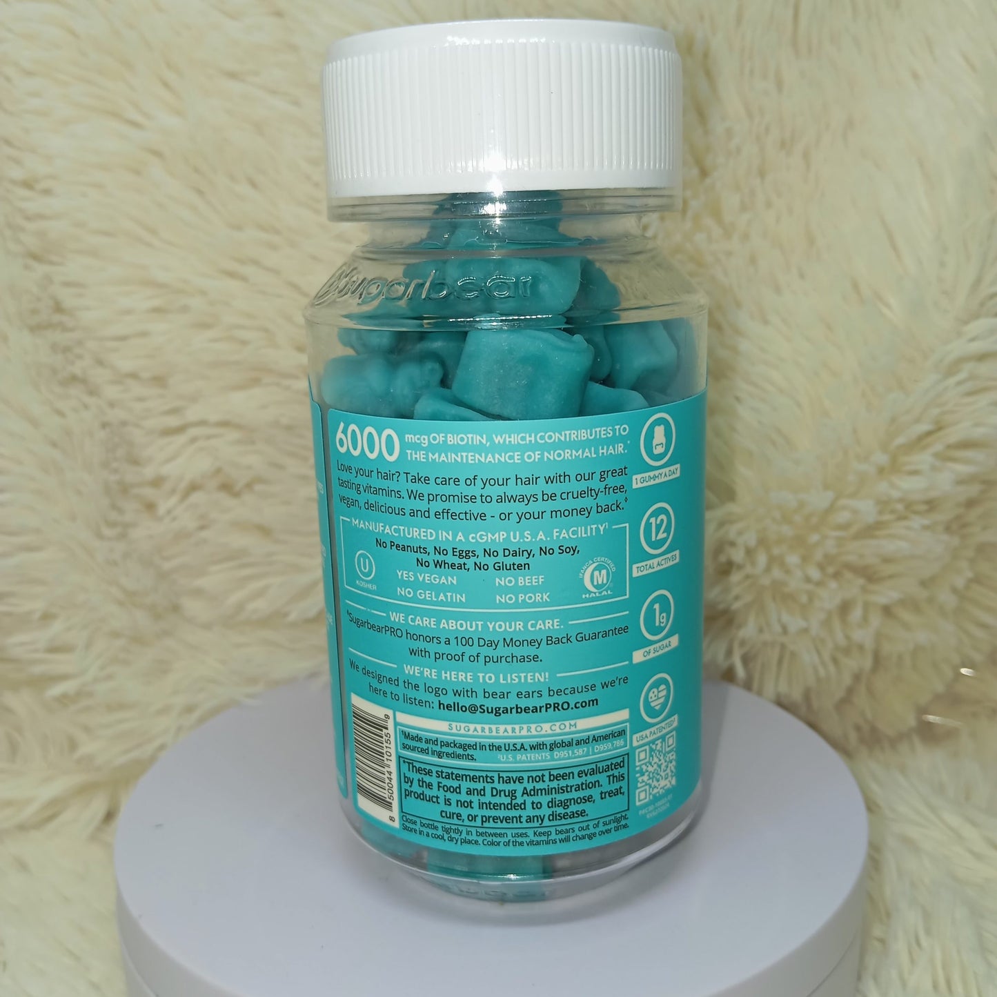 SugarbearPRO Hair Vitamin Gummies (Biotin 6000mcg)