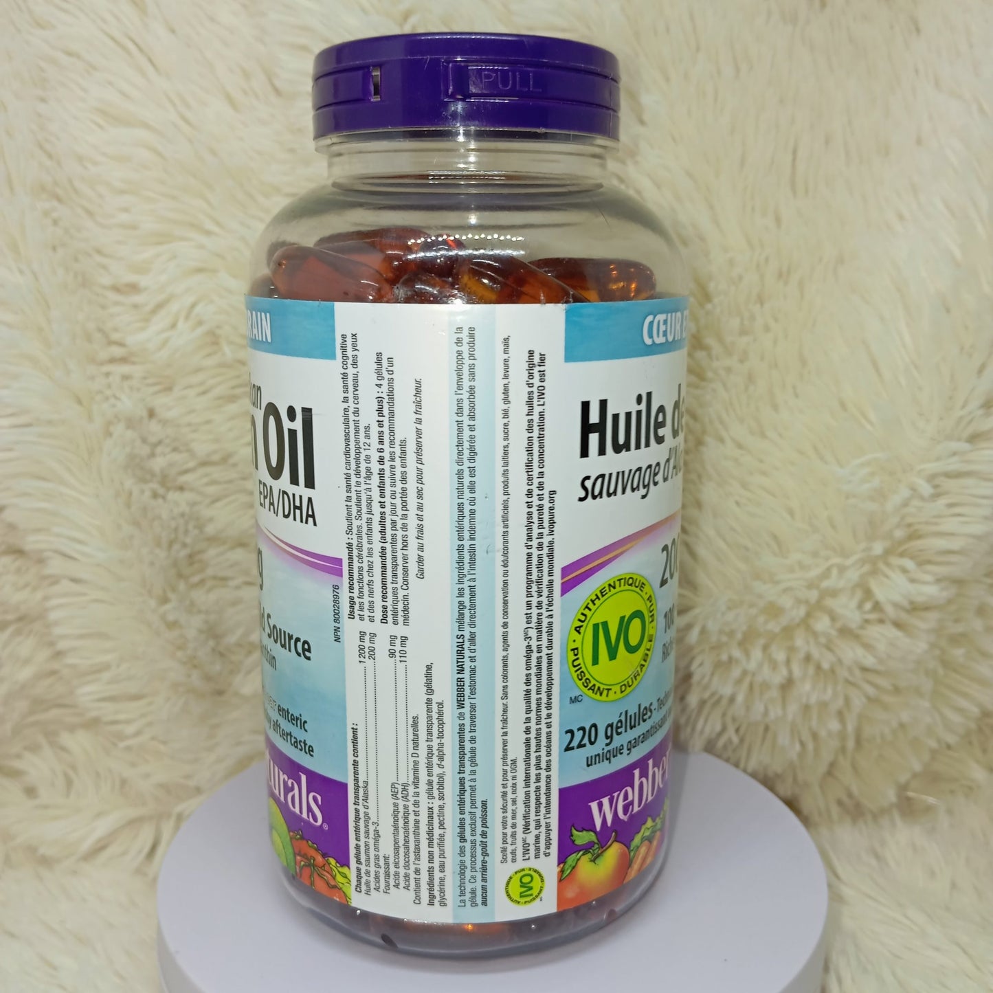 Webber Naturals Wild Alaskan Salmon Oil 200mg – 220 Softgels