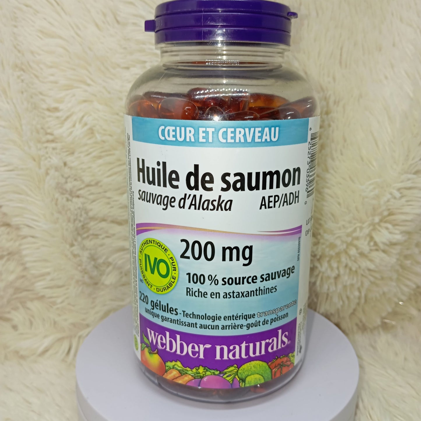 Webber Naturals Wild Alaskan Salmon Oil 200mg – 220 Softgels