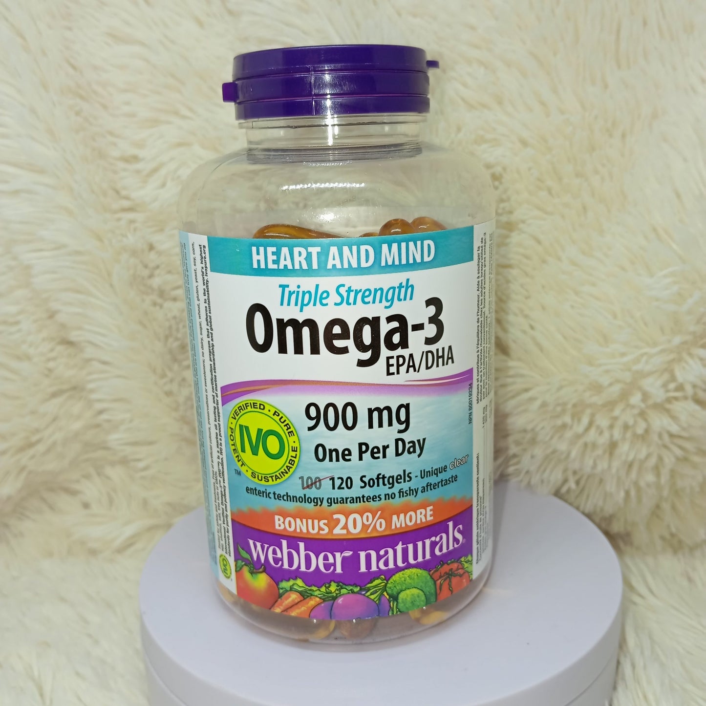 Webber Naturals Triple Strength Omega-3 900mg (EPA/DHA) – 120 Softgels