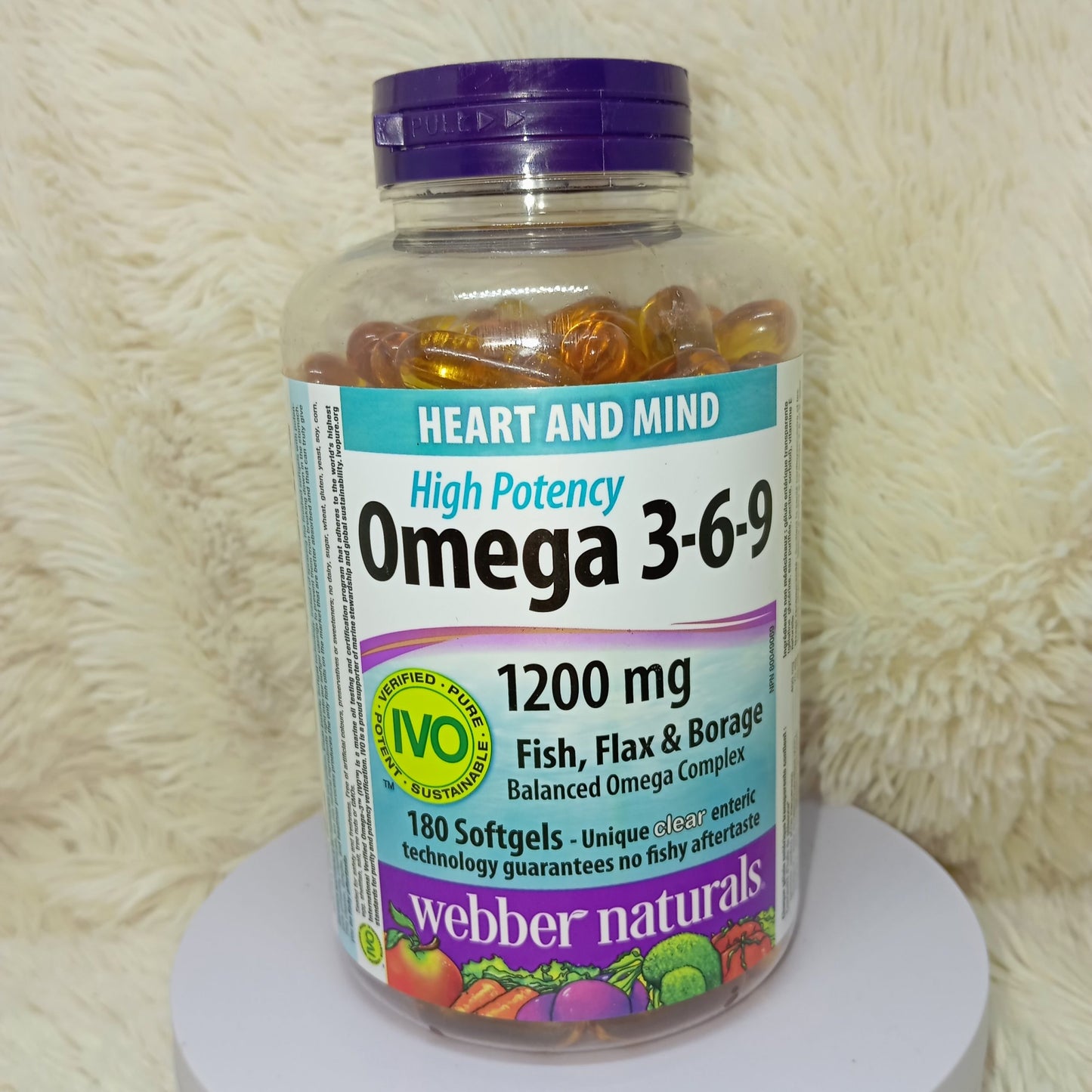 Webber Naturals Omega 3-6-9 High Potency 1200 mg (180 Softgels)