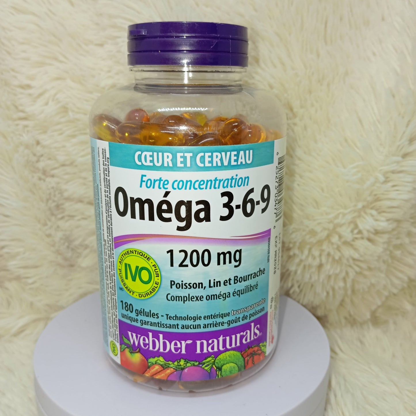 Webber Naturals Omega 3-6-9 High Potency 1200 mg (180 Softgels)