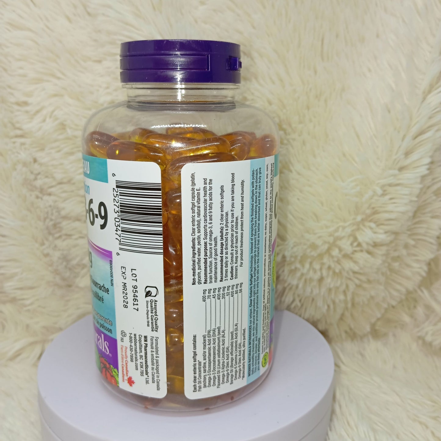 Webber Naturals Omega 3-6-9 High Potency 1200 mg (180 Softgels)