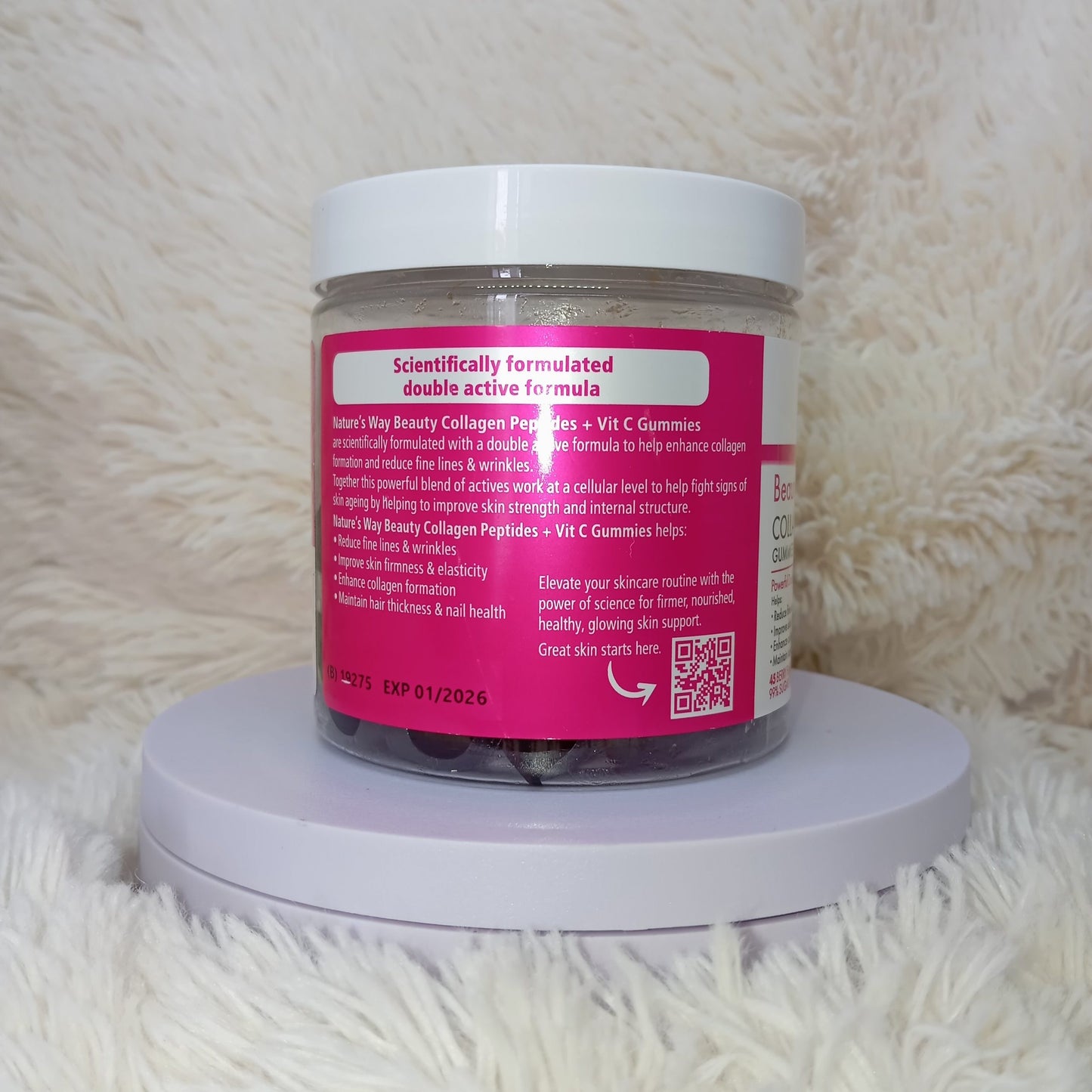 Nature’s Way Beauty Collagen Peptides + Vitamin C Gummies (45 Berry Flavour)