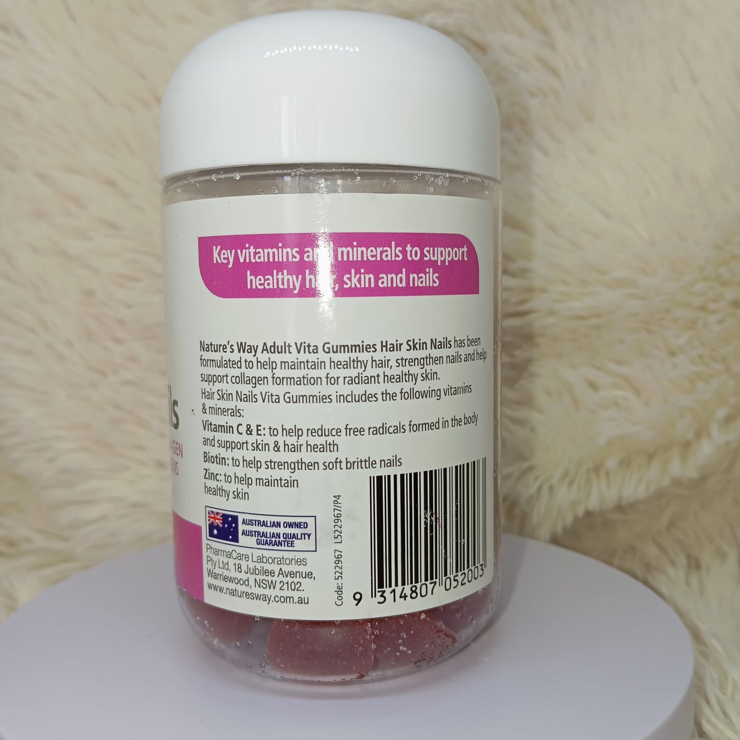 Nature’s Way Hair, Skin &amp; Nails Gummies – 60 Gummies