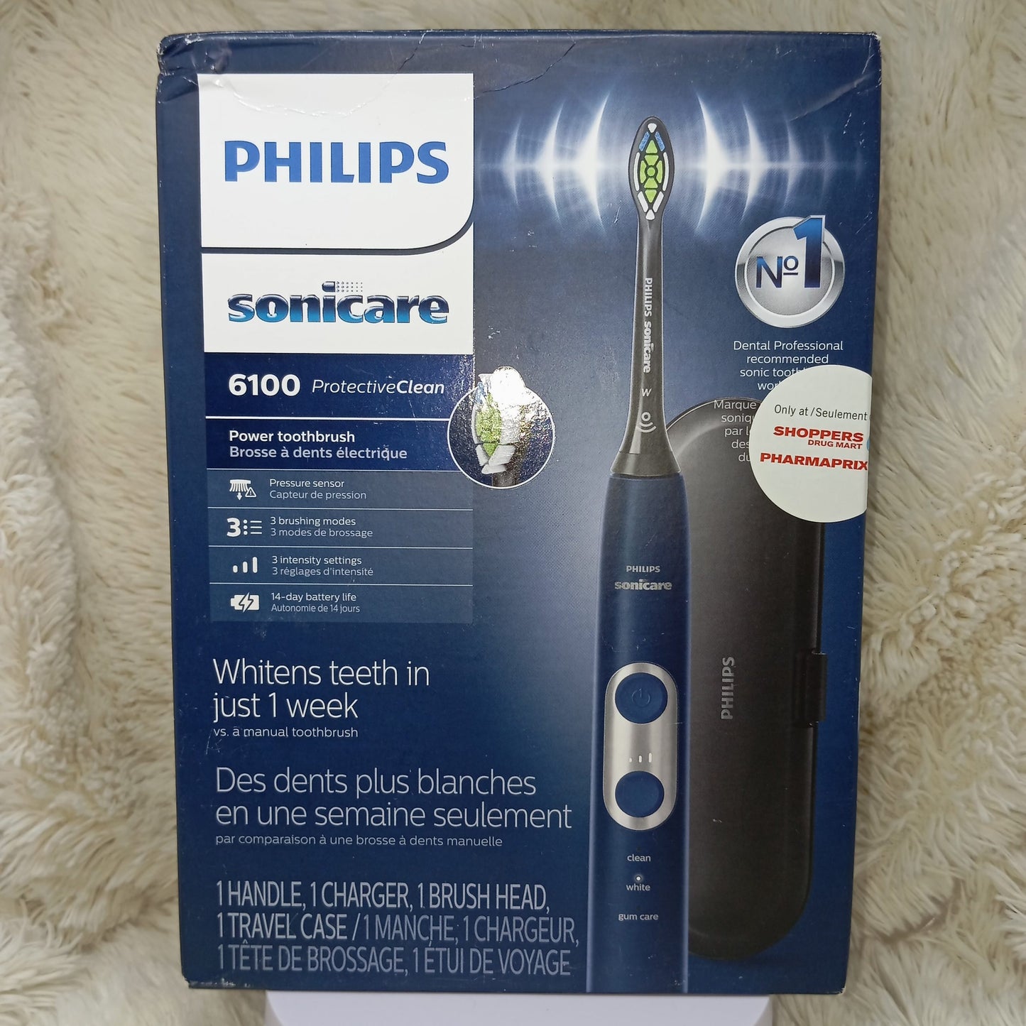 Philips Sonicare ProtectiveClean 6100 Rechargeable Electric Toothbrush (HX6871/49) – Navy Blue