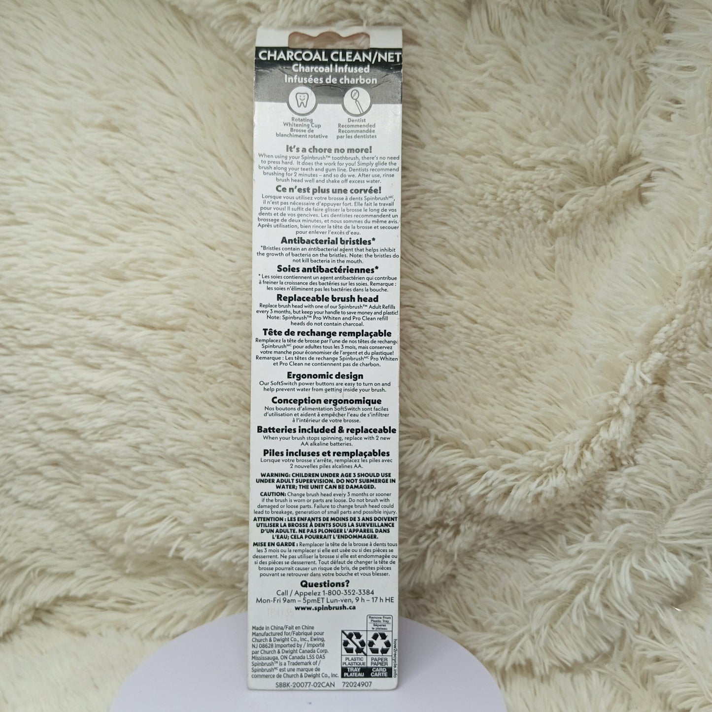 Spinbrush Charcoal Clean Battery Toothbrush