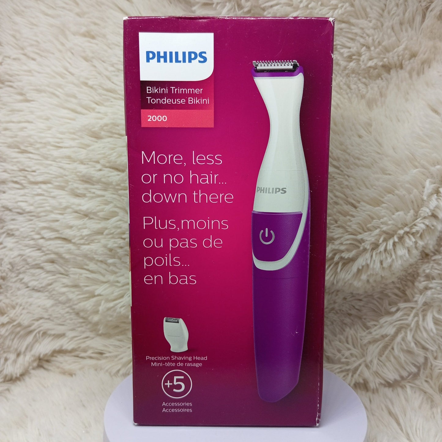 Philips Beauty Bikini Genie Cordless Trimmer for Bikini Line Hair Removal, with Shaving Head and Comb