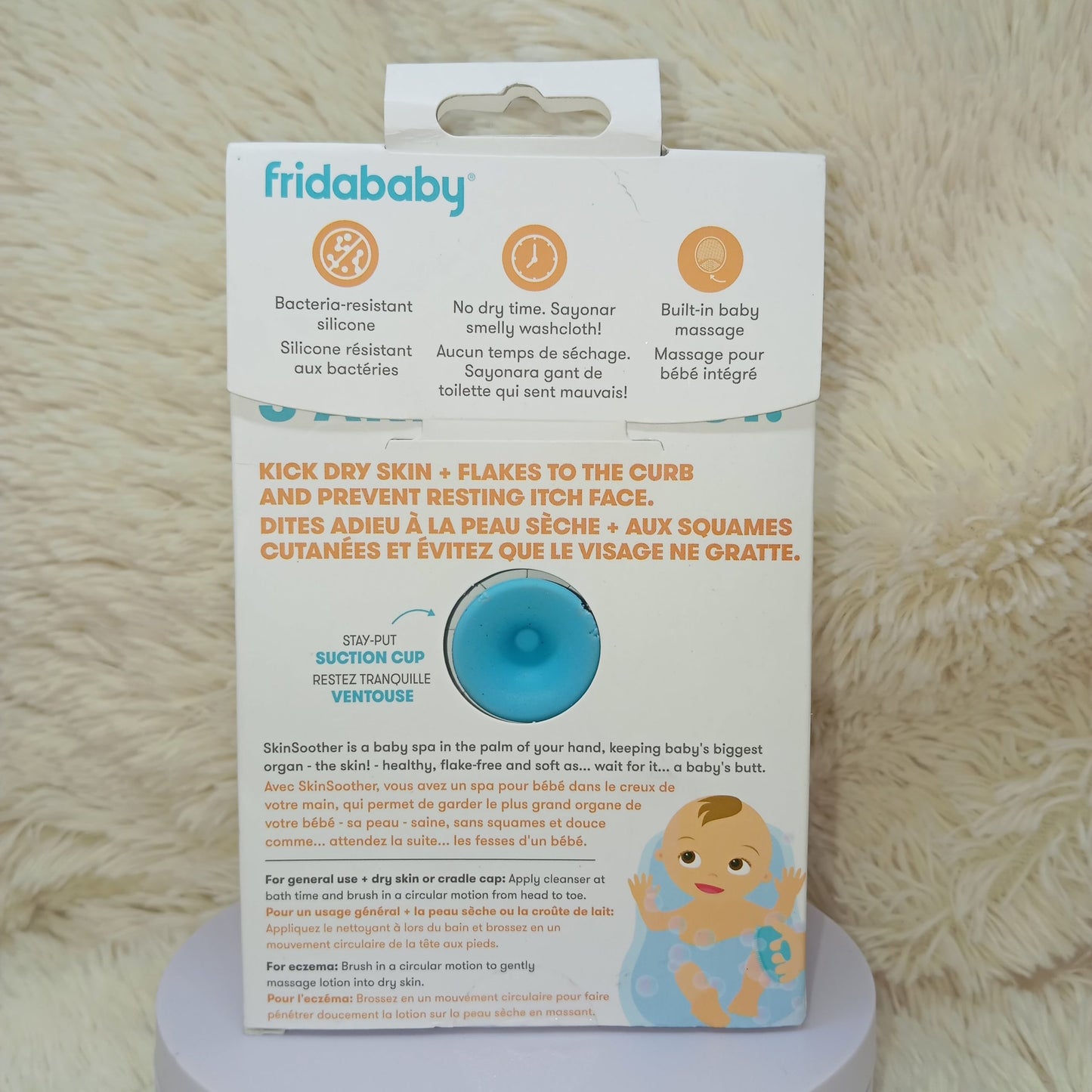 Frida Baby - DermaFrida The SkinSoother – Silicone Bath Brush for Cradle Cap &amp; Eczema
