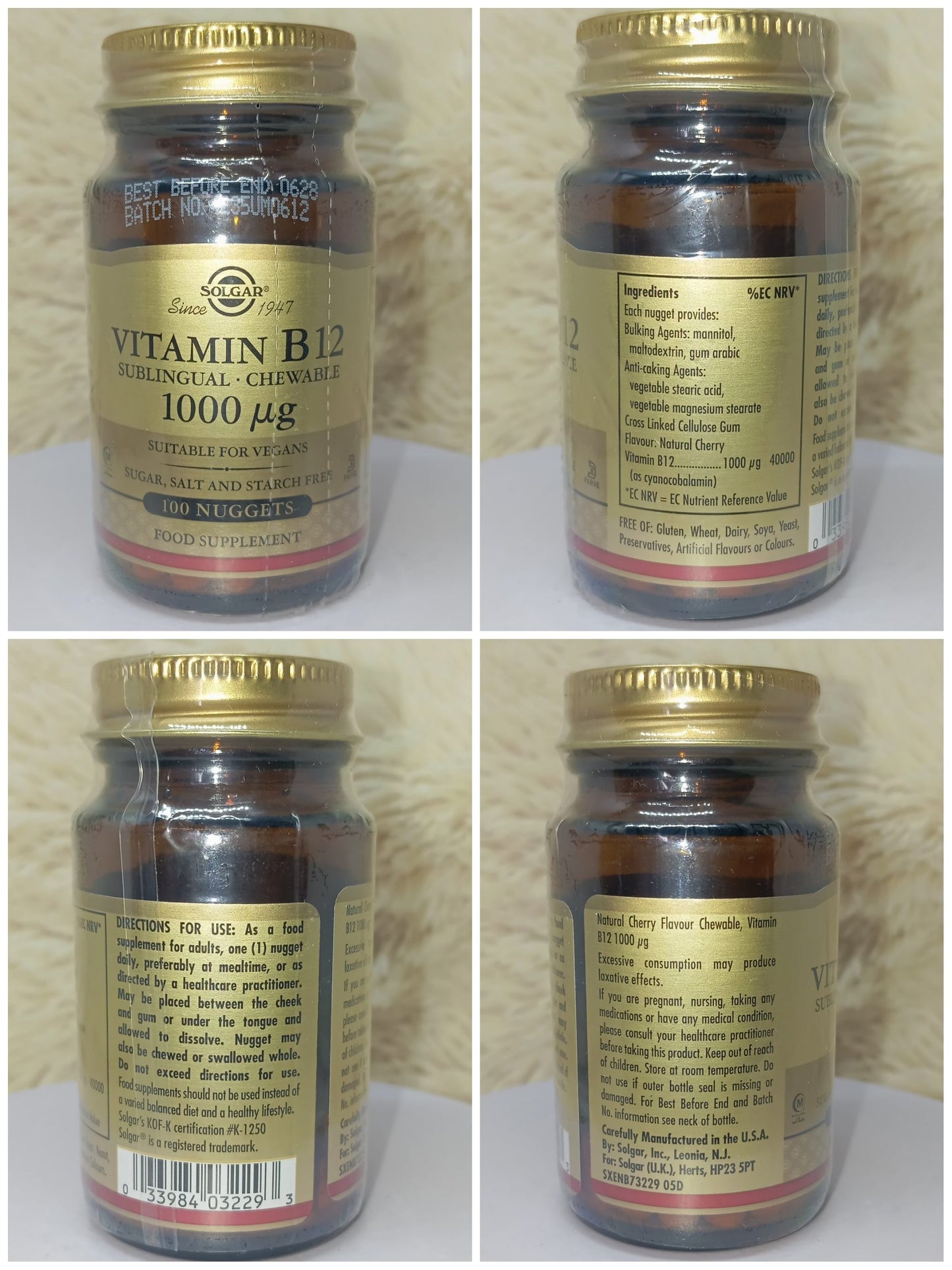 SOLGAR Vitamin B12 1000 mcg – 100 Nuggets