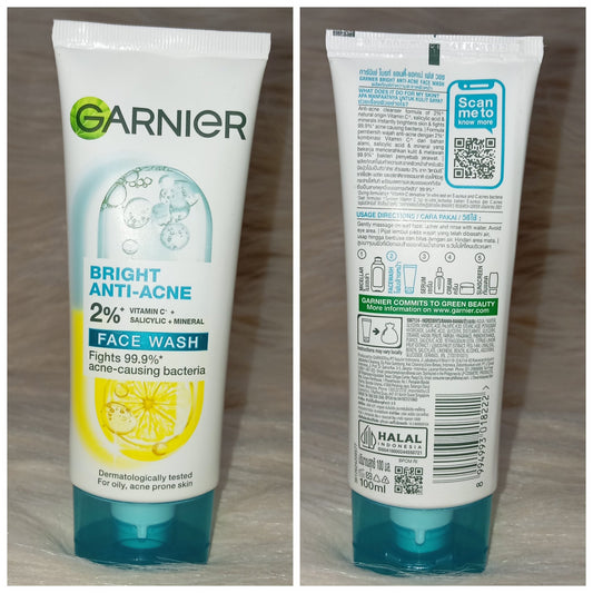 Garnier Bright Complete Anti-Acne Cleansing Foam 100ml