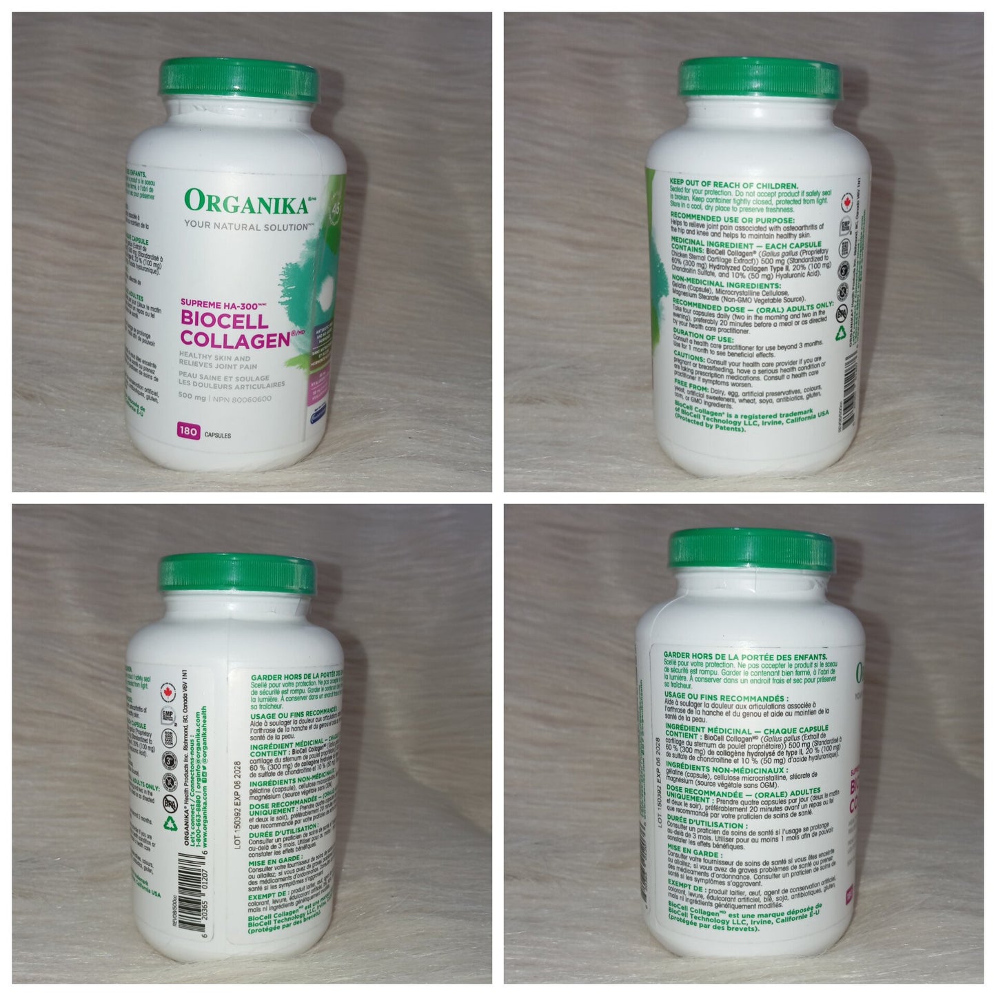Organika BioCell Collagen Type II + HA + Chondroitin (180 Capsules)