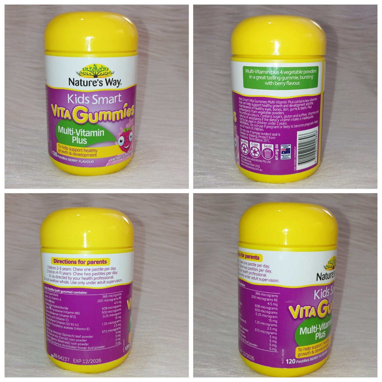 ature’s Way Kids Smart Vita Gummies Multivitamin + Vegies (120 Pastilles)