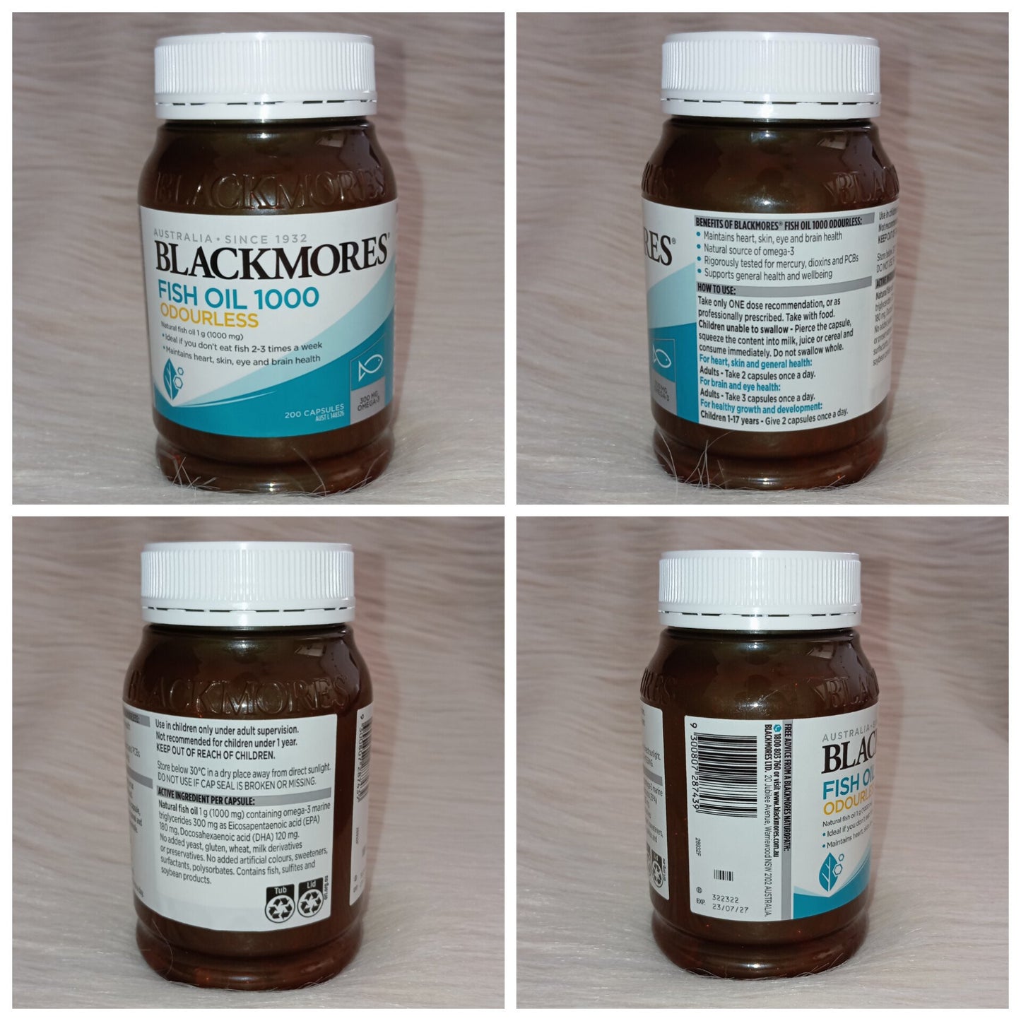 Blackmores Fish Oil 1000 Odourless – 200 Capsules