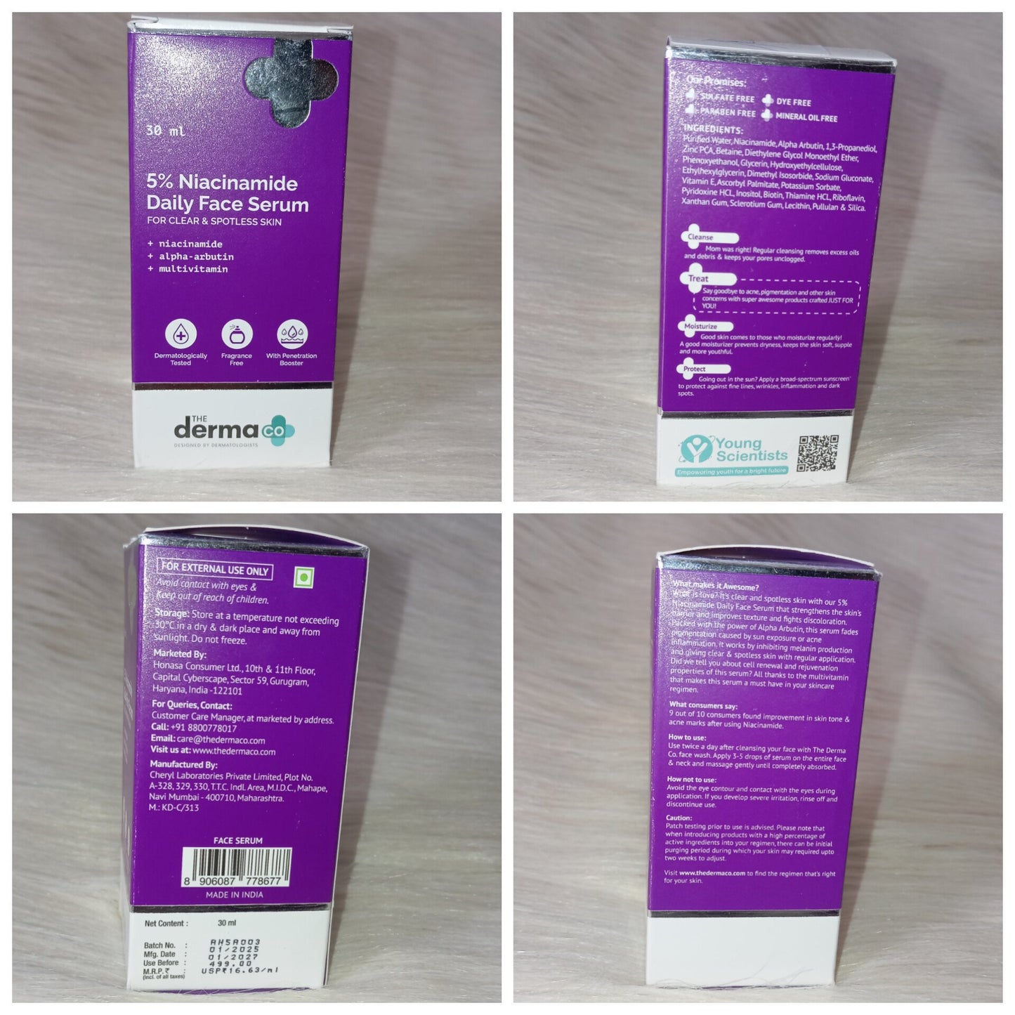 The Derma Co 5% Niacinamide Daily Face Serum 30ml