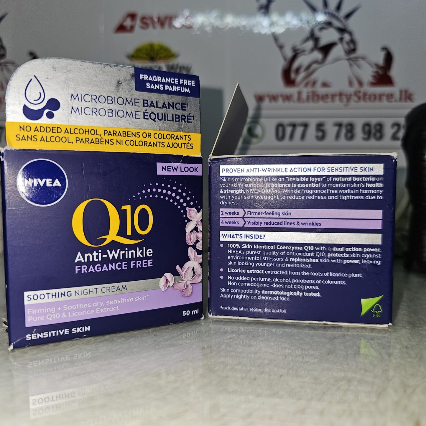 NIVEA Q10 Power Anti-Wrinkle Fragrance-Free Night Moisturizer for Sensitive Skin