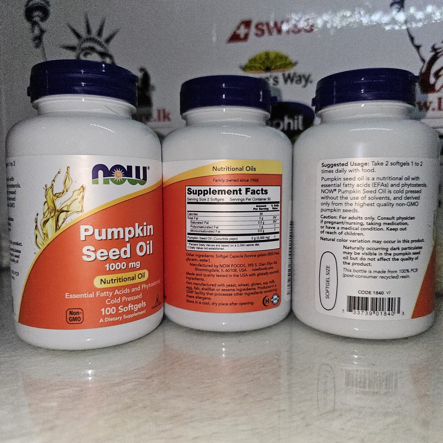 Now foods Pumpkin Seed Oil 1000 mg Softgels