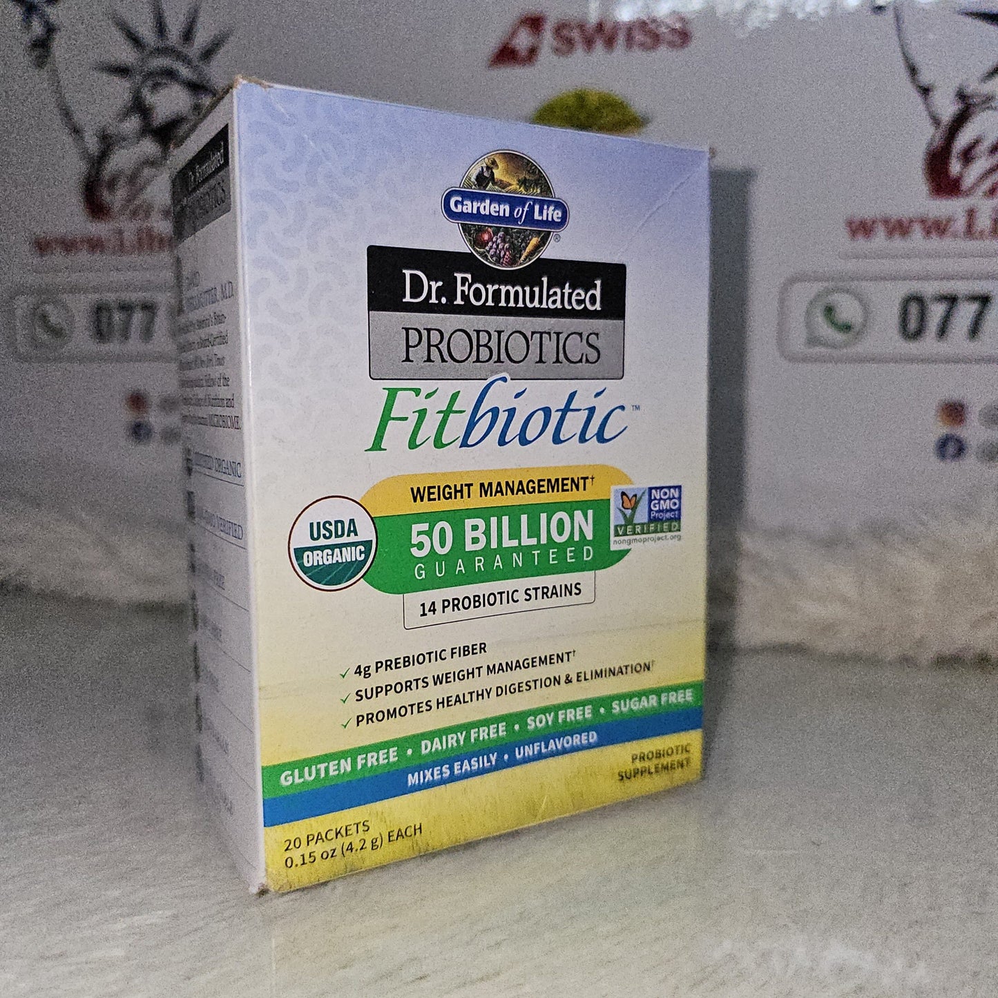 Garden of Life Dr. Formulated Probiotics Fitbiotic, Unflavored, 20 Packets