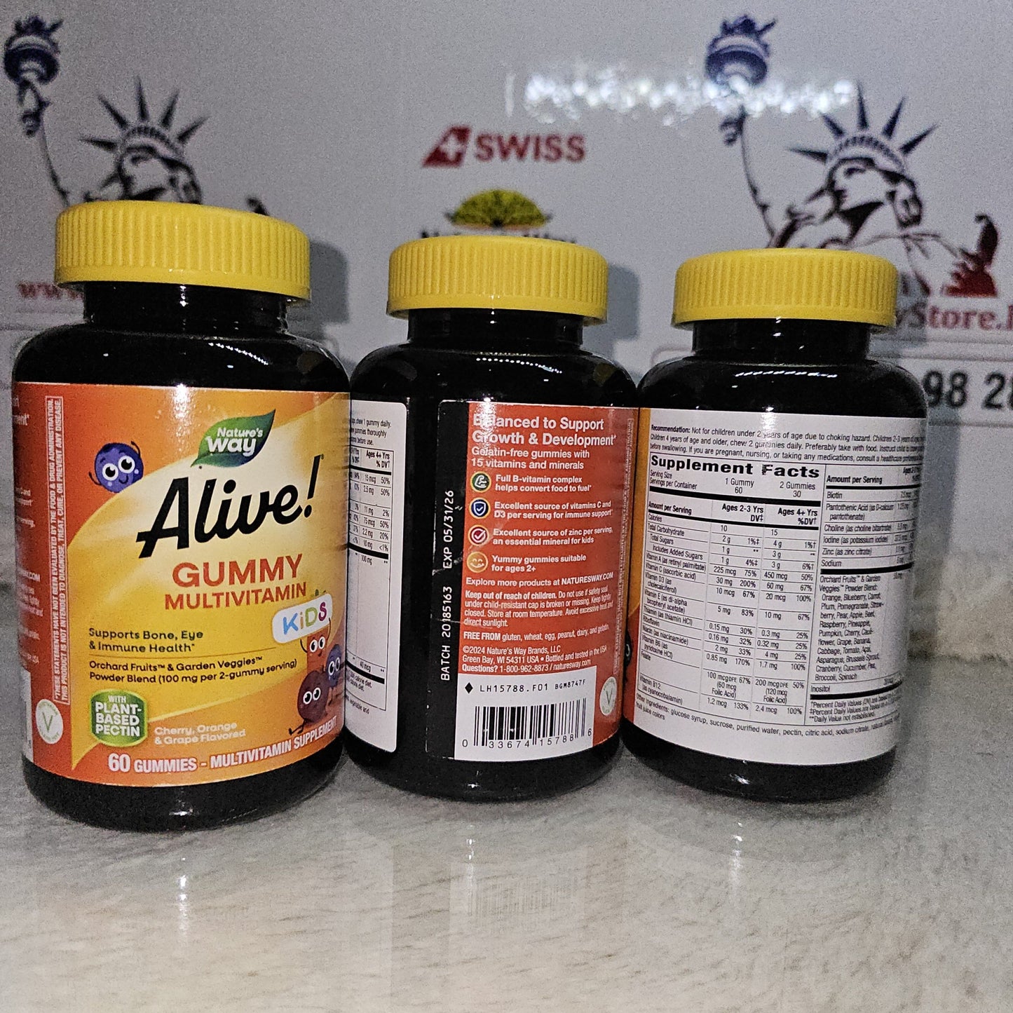 Nature’s Way Alive! Kids Gummy Multivitamin (Cherry, Orange & Grape) – 60 Gummies