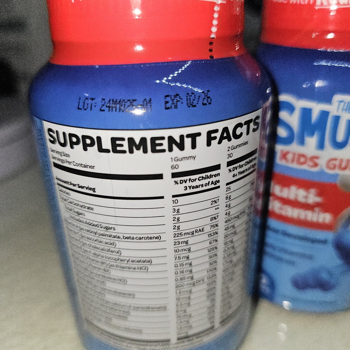 The Smurfs Kids Multivitamin Gummies (Ages 3+) – 60 Smurf Berry Gummies