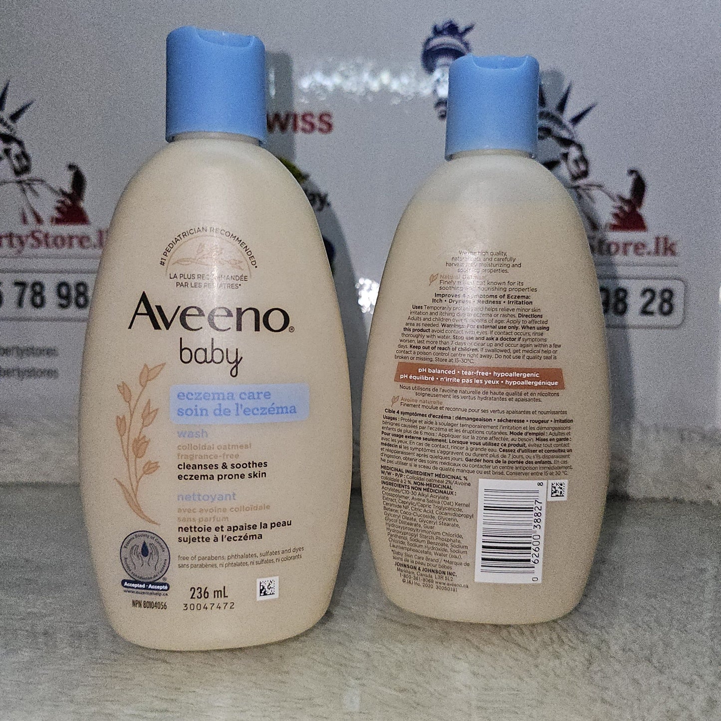 AVEENO Baby Eczema Care Wash Soothing bath time for baby 236ml