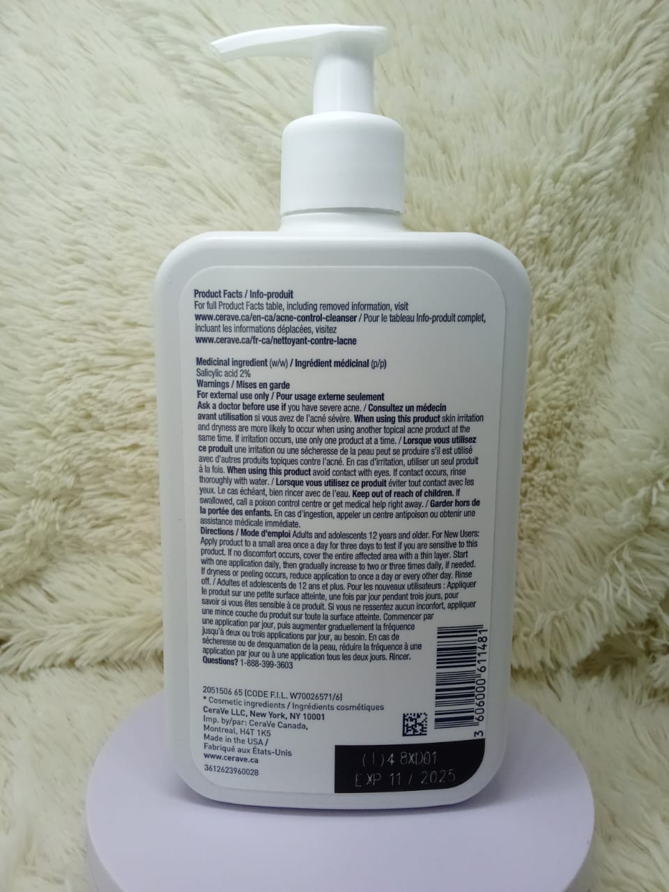 CeraVe Acne Control Cleanser – 2% Salicylic Acid